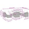 vidaXL Vrtna sedežna garnitura 9-delna z blazinami sv. siv poli ratan