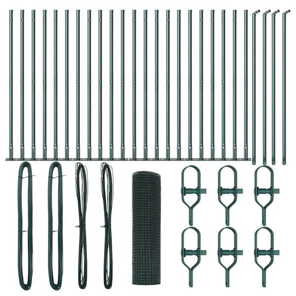 vidaXL Steber ograje. Zelena 50 x 0,8 m (12 x 12 mm mreža)