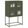 vidaXL Highboard Olive Green 68x39x107 cm Jeklo