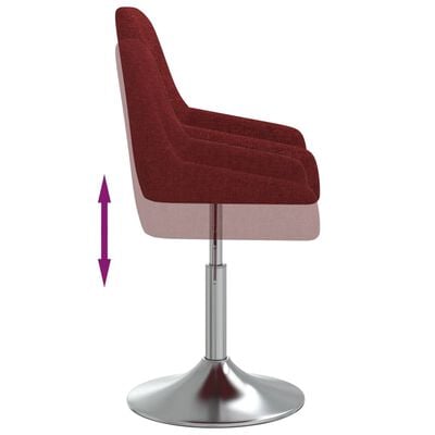 vidaXL Barski stolček vinsko rdeče blago