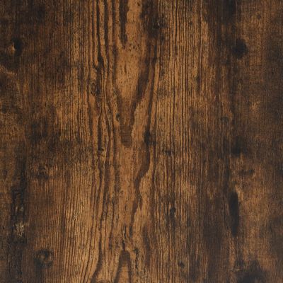 vidaXL Klubska mizica rjavi hrast 70x50x50 cm inženirski les in kovina