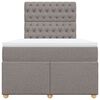 vidaXL Box spring postelja z vzmetnico taupe 120x200 cm blago