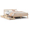 vidaXL Posteljni okvir brez vzmetnice 140x190 cm trdna borovina