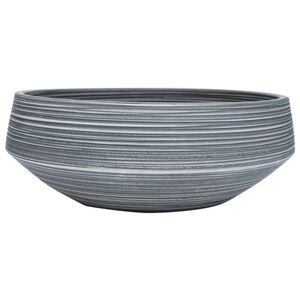 vidaXL Nadpultni umivalnik siv okrogel &Phi;41x14 cm keramika