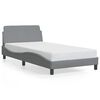 vidaXL Posteljni okvir Dover svetlo siv 100x190 cm tkanina
