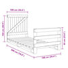 vidaXL Posteljni okvir z vzglavjem 100x200 cm trdna borovina