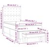 vidaXL Box spring postelja z vzmetnico temno zelena 80x200 cm žamet