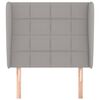 vidaXL Vzglavje z u&scaron;esi svetlo sivo 103x23x118/128 cm blago