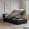 vidaXL Dvižni posteljni okvir črno umetno usnje 90x200 cm