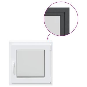 vidaXL Kletno okno "RISOR" 50x50 cm vrtljivo-nagibno DIN desno antracitno