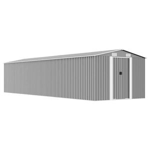 vidaXL Vrtna lopa siva 257x990x181 cm pocinkano jeklo