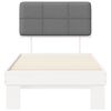 vidaXL Posteljni okvir z oblazinjenim vzglavjem Svetlo siva
