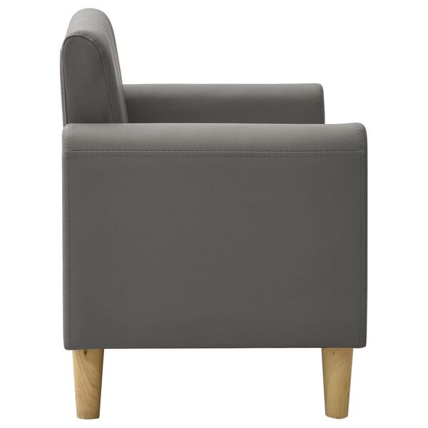 vidaXL Otro&scaron;ki kavč dvosed sivo umetno usnje