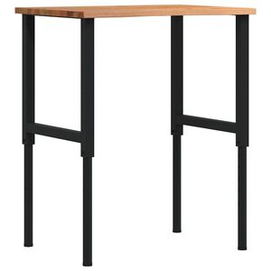 vidaXL Delovna miza svetlo rjava 80x60x(71,5-98) cm trdna hrastovina