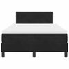 vidaXL Postelja z vzmetnico z vzmetnico Črna 120 x 190 cm Žamet