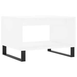 vidaXL Klubska mizica bela 60x50x40 cm inženirski les