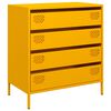 vidaXL Komoda gorčično rumena 68x39x73,5 cm hladno valjano jeklo