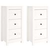 vidaXL Komoda 2 kosa bela 40x35x80 cm trdna borovina