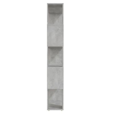 vidaXL Knjižna omara za razdelitev prostora betonsko siva 80x24x155 cm