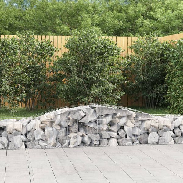 vidaXL Obokane gabion košare 4 kosi 400x50x40/60 cm pocinkano železo