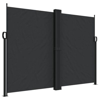 vidaXL Zložljiva stranska tenda črna 180x1200 cm