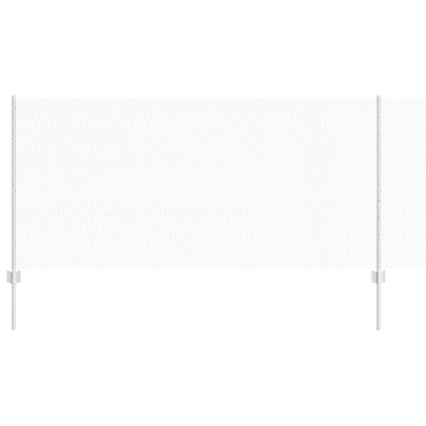 vidaXL Ograja s stebrom srebrna 1 x 10 m Jeklo