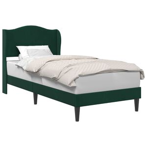 vidaXL Konstrukcija postelje Temno zelena 100 x 200 cm Žamet
