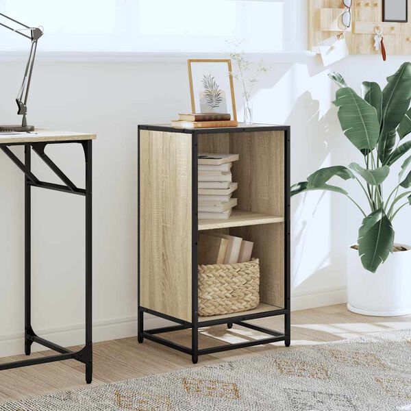 vidaXL Knjižna omara sonoma hrast 40x35x76 cm iverna plošča