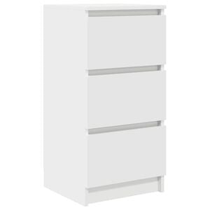 vidaXL Komoda bela 37,5x35x76 cm inženirski les