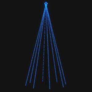 vidaXL LED božično drevo notranje/zunanja 576 LED modra 3,6 m