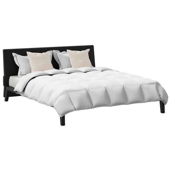 vidaXL Zimska posteljnina z blazino 3 pcs Bela Perje