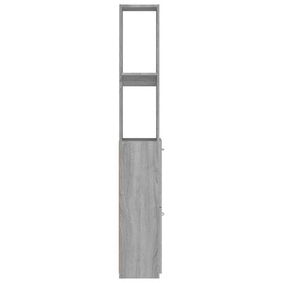 vidaXL Kopalniška omarica siva sonoma 25x26,5x170 cm inženirski les