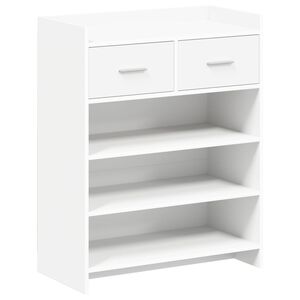 vidaXL Omara za čevlje 73,5 x 36 x 92 cm Inženirski les Bela