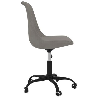 vidaXL Vrtljiv pisarniški stol svetlo sivo blago