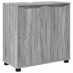 vidaXL Kabinet za umivalnik v kopalnici Siva Sonoma 60 x 30 x 60 cm