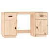 vidaXL Pisalna miza z omaricama 135x50x75 cm trdna borovina