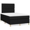 vidaXL Box spring postelja z vzmetnico črn 120x200 cm blago