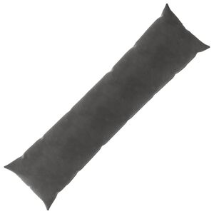 vidaXL Blazina z blazino HEERLEN Temno siva 40 x 145 cm Žamet