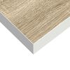 vidaXL Stenske police 2 kosa barva hrasta in bela 120x23,5x3,8 cm MDF