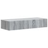vidaXL Stenska stranska miza Siva Sonoma 87,5 x 34,5 x 17 cm