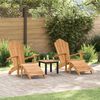 vidaXL Stol Adirondack 2 pcs Rjava 137 x 77 x 95 cm Trden tikov les