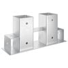 Pomoč pri zlaganju drv 12 pcs Srebrna 34 x 10 x 15 cm Jeklo