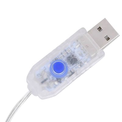 vidaXL Lučke za novoletno jelko 320 LED diod modre 375 cm