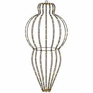 vidaXL Koničasta božična luč 320 LED Toplo bela Premer 40 x 75 cm