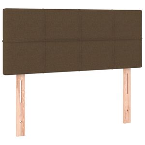 vidaXL Posteljno vzglavje temno rjavo 100x5x78/88 cm blago