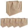vidaXL Jutene torbe 5 Naravna 26 x 22 x 14 cm 100% Tossa juta