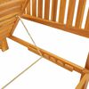 vidaXL Ležalnik 1-oseba Rjava 200 x 57 x 75cm Trden akacijev les