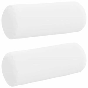 vidaXL Blazine 2 pcs Bela &Oslash; 15 x 40 cm blago