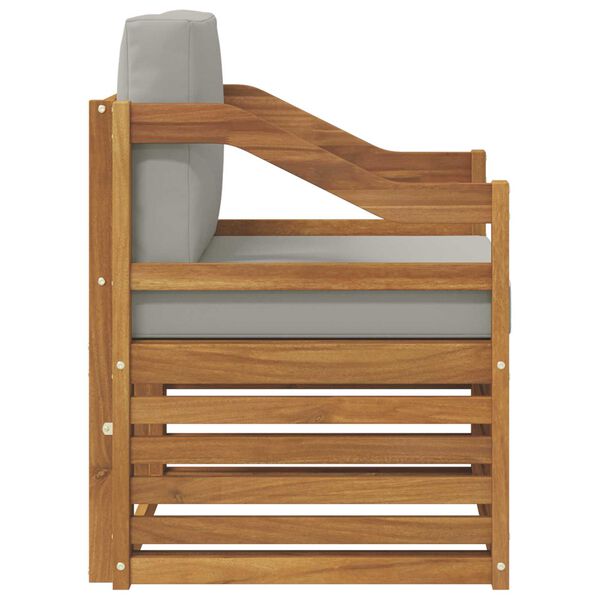 vidaXL Zunanja garnitura za sedenje z blazino Naravna 67 x 63 x 73 cm