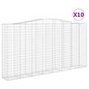vidaXL Obokane gabion ko&scaron;are 10 kosa 400x50x200/220cm pocinkano železo